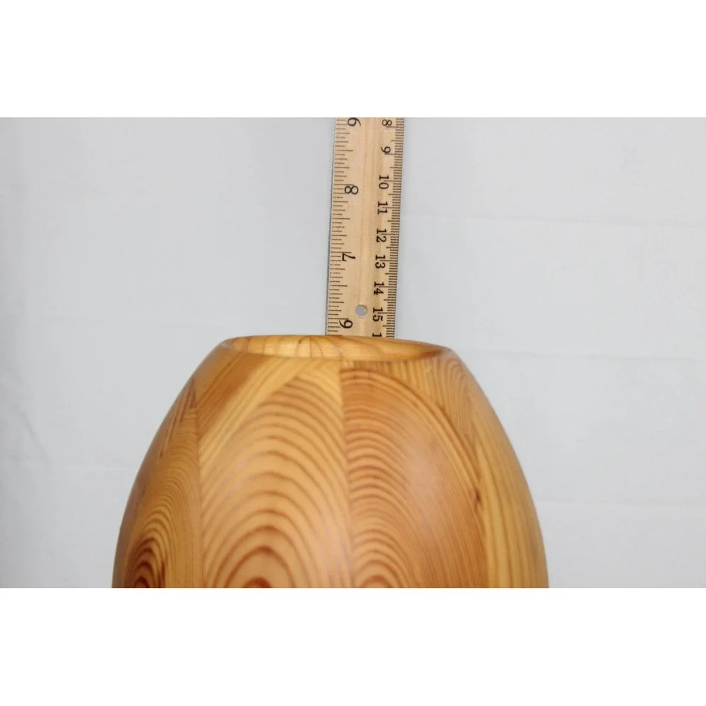 listings Hand Made Pine Wood Vase signed Neppo Nieminen Mid Century Modern Decor